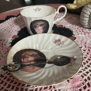 Diana Princess of Wales Commemorative Tea Set and Spoon